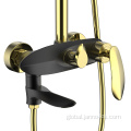 Brass Shower Taps Black Titanium Gold Bathroom Faucets Hotel Shower Tap Factory